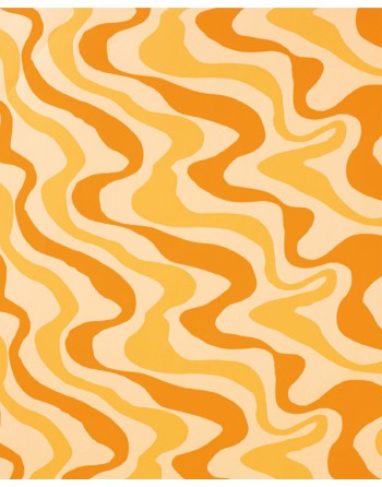 A IMC PAPEL DE REGALO EN BOBINA DE 100 MTS EN CELULOSA SATINADA DISE?O FANTASIA ONDULADO NARANJA 84-302100-1