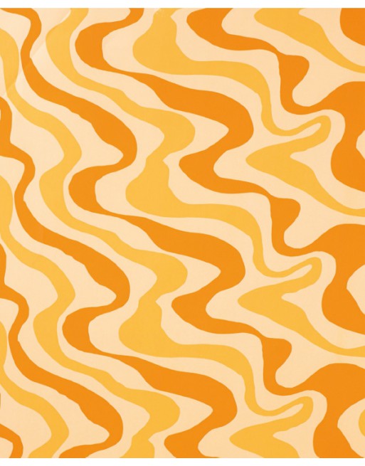 IMC PAPEL DE REGALO EN BOBINA DE 100 MTS EN CELULOSA SATINADA DISE?O FANTASIA ONDULADO NARANJA 84-302100-1