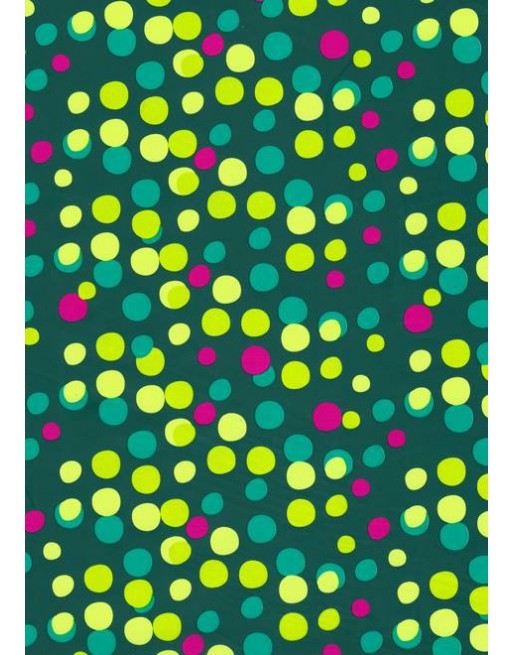 A IMC PAPEL DE REGALO EN BOBINA DE 100 MTS EN CELULOSA SATINADA DISE?O FANTASIA MANCHAS VERDE 84-302100-1