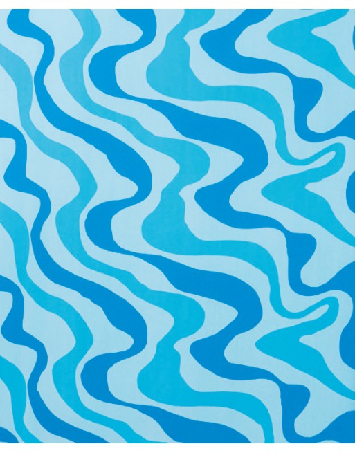 IMC PAPEL DE REGALO EN BOBINA DE 100 MTS EN CELULOSA SATINADA DISE?O FANTASIA ONDULADO AZUL 84-302100-1
