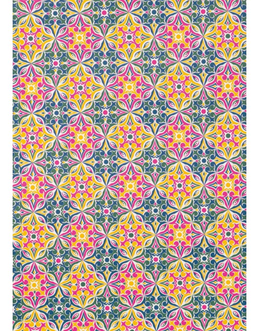 A IMC PAPEL DE REGALO EN BOBINA DE 100 MTS EN CELULOSA SATINADA DISE?O FANTASIA CALEIDOSCOPIO ROSA 84-302100-1