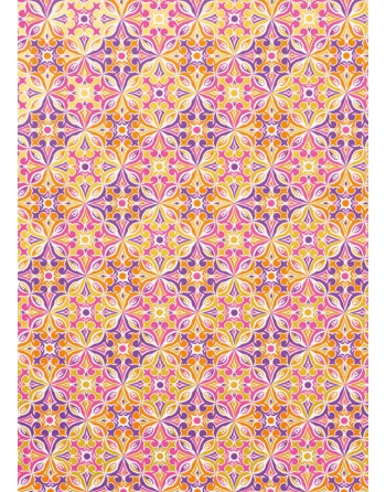 IMC PAPEL DE REGALO EN BOBINA DE 100 MTS EN CELULOSA SATINADA DISE?O FANTASIA CALEIDOSCOPIO AMARILLO 84-302100-1