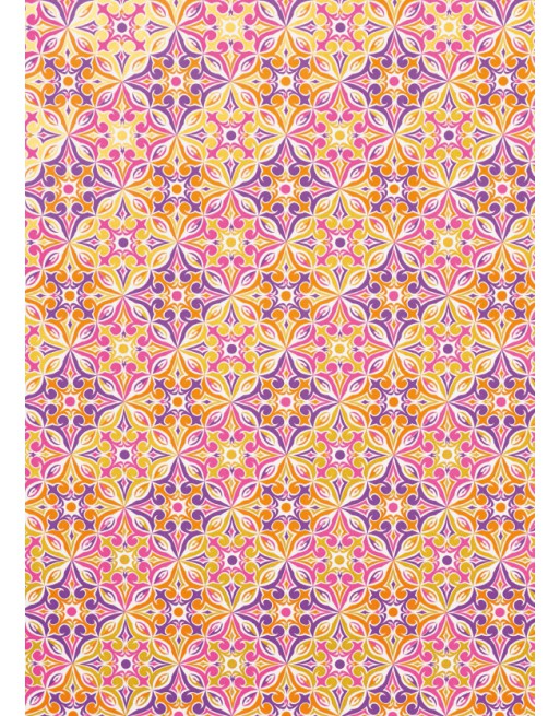 A IMC PAPEL DE REGALO EN BOBINA DE 100 MTS EN CELULOSA SATINADA DISE?O FANTASIA CALEIDOSCOPIO AMARILLO 84-302100-1