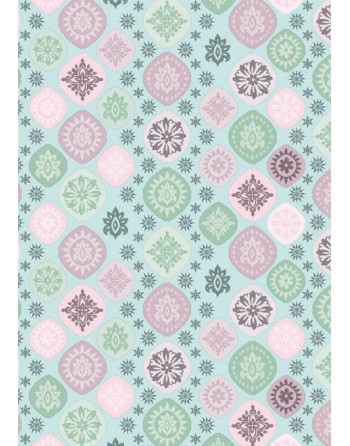 A IMC PAPEL DE REGALO EN BOBINA DE 100 MTS EN CELULOSA SATINADA DISE?O FANTASIA MEDALLA CIELO 84-302100-1