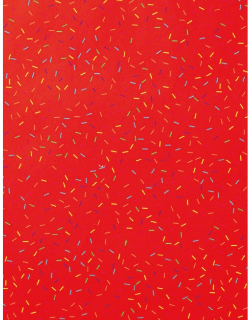 IMC PAPEL DE REGALO EN BOBINA DE 100 MTS EN CELULOSA SATINADA DISE?O FANTASIA BACTERIAS ROJA 84-302100-1