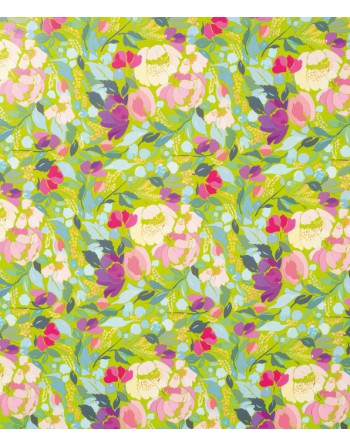 A IMC PAPEL DE REGALO EN BOBINA DE 100 MTS EN CELULOSA SATINADA DISE?O FANTASIA HOJAS JARDIN VERDE 84-302100-1