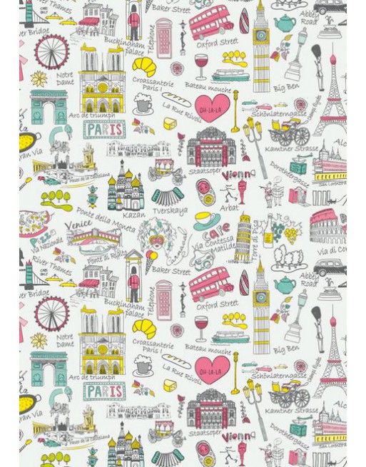 A IMC PAPEL DE REGALO EN BOBINA DE 100 MTS EN CELULOSA DISE?O FANTASIA UNA CARA MONUMENTOS 84-403100-1