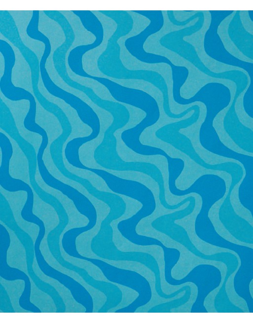 A IMC PAPEL DE REGALO EN BOBINA DE 100 MTS EN KRAFT SATINADO CON DISE?O ONDULADO AZUL 84-407100-1