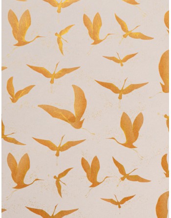 A IMC PAPEL DE REGALO EN BOBINA DE 100 MTS EN KRAFT SATINADO CON DISE?O CIGUE?AS BLANCO 84-407100-1