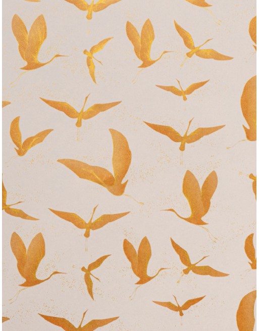 A IMC PAPEL DE REGALO EN BOBINA DE 100 MTS EN KRAFT SATINADO CON DISE?O CIGUE?AS BLANCO 84-407100-1