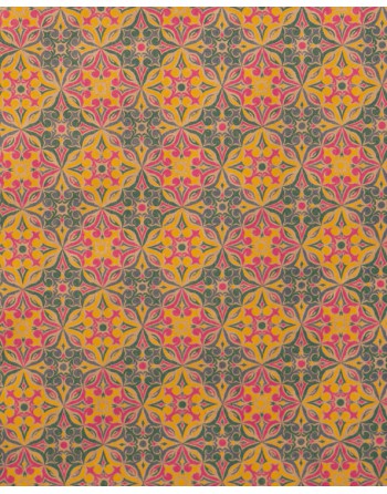 IMC PAPEL DE REGALO EN BOBINA DE 100 MTS EN KRAFT SATINADO CON DISE?O CALEIDOSCOPIO AMARILLO 84-407100-1