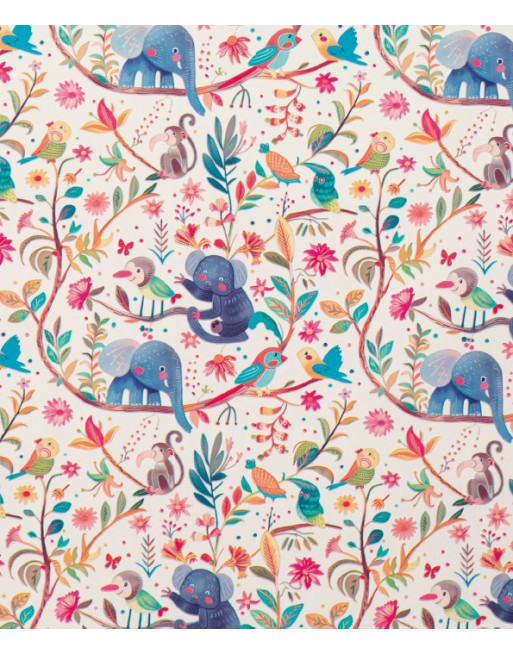 IMC PAPEL DE REGALO EN BOBINA DE 100 MTS INFANTIL EN CELULOSA SATINADA DISE?O FANTASIA BOSQUE FANTASIA BLANCO 84-302100-1