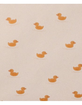 IMC PAPEL DE REGALO EN BOBINA DE 100 MTS INFANTIL EN KRAFT SATINADO CON DISE?O PATITO BLANCO 84-407100-1