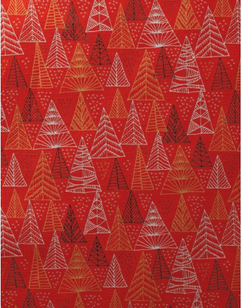 IMC PAPEL DE REGALO EN BOBINA DE 100 MTS NAVIDAD EN PAPEL GOFRADO CON TEXTURA DISE?O PERFIL ABETO ROJO 84-70270100-1