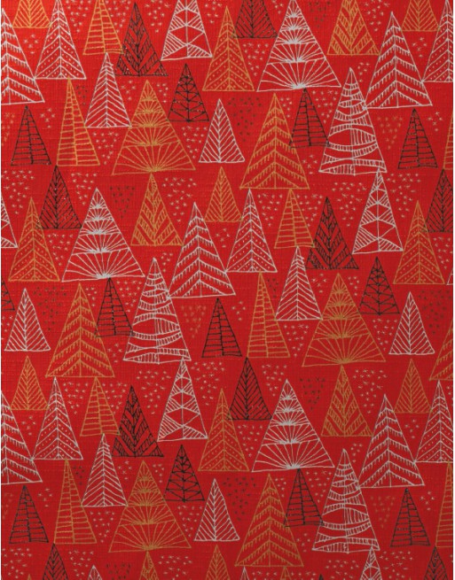 A IMC PAPEL DE REGALO EN BOBINA DE 100 MTS NAVIDAD EN PAPEL GOFRADO CON TEXTURA DISE?O PERFIL ABETO ROJO 84-70270100-1