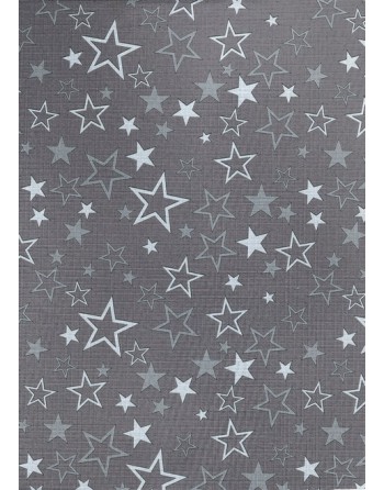 IMC PAPEL DE REGALO EN BOBINA DE 100 MTS NAVIDAD EN PAPEL GOFRADO CON TEXTURA DISE?O ESTRELLA GRIS 84-70270100-1