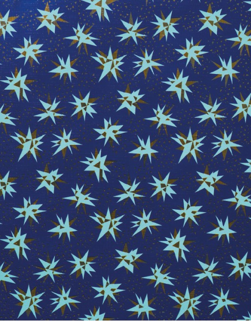 IMC PAPEL DE REGALO EN BOBINA DE 100 MTS NAVIDAD EN PAPEL GOFRADO CON TEXTURA DISE?O ESTRELLA BRILLANTE AZUL 84-70270100-1