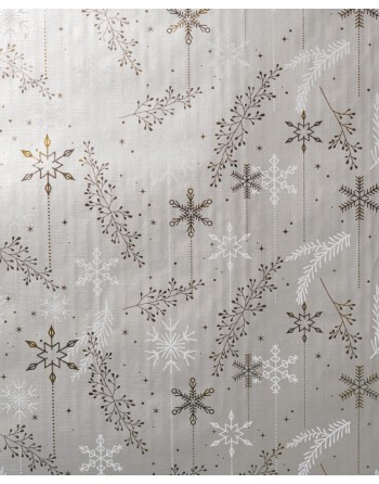 A IMC PAPEL DE REGALO EN BOBINA DE 100 MTS NAVIDAD EN PAPEL GOFRADO CON TEXTURA DISE?O ESTRELLA DE NIEVE PLATA 84-70270100-1