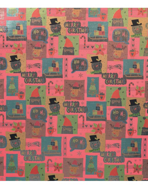 IMC PAPEL DE REGALO EN BOBINA DE 100 MTS NAVIDAD EN PAPEL GOFRADO CON TEXTURA DISE?O CHRISTMAS TIPICOS ROJO 84-70270100-1