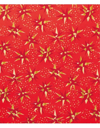 A IMC PAPEL DE REGALO EN BOBINA DE 100 MTS NAVIDAD EN CELULOSA SATINADA DISE?O FANTASIA ESTRELLA BRILLANTE ROJA 84-302100-1