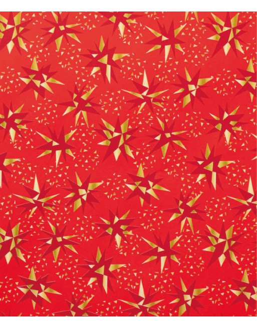 A IMC PAPEL DE REGALO EN BOBINA DE 100 MTS NAVIDAD EN CELULOSA SATINADA DISE?O FANTASIA ESTRELLA BRILLANTE ROJA 84-302100-1