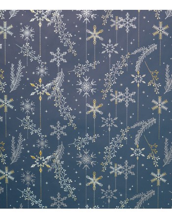 IMC PAPEL DE REGALO EN BOBINA DE 100 MTS NAVIDAD EN CELULOSA SATINADA DISE?O FANTASIA ESTRELLA DE NIEVE GRIS 84-302100-1