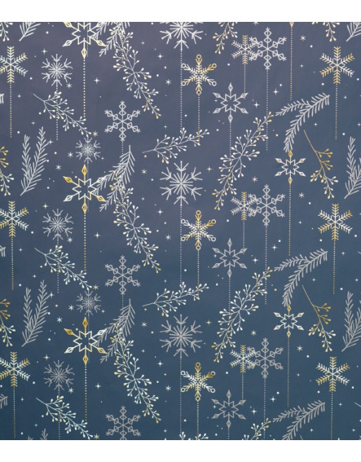 A IMC PAPEL DE REGALO EN BOBINA DE 100 MTS NAVIDAD EN CELULOSA SATINADA DISE?O FANTASIA ESTRELLA DE NIEVE GRIS 84-302100-1