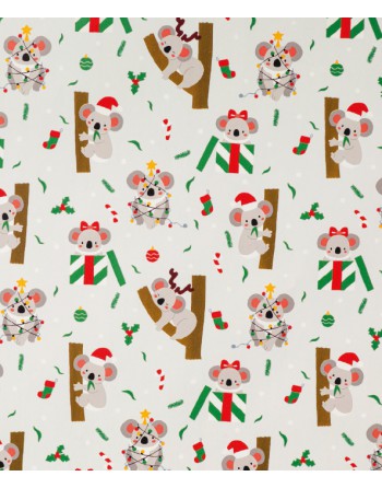 IMC PAPEL DE REGALO EN BOBINA DE 100 MTS NAVIDAD EN CELULOSA SATINADA DISE?O FANTASIA OSITO BLANCO 84-302100-1