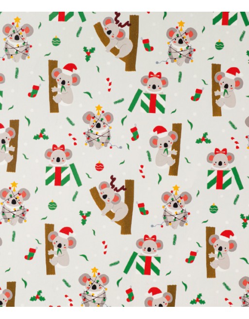 A IMC PAPEL DE REGALO EN BOBINA DE 100 MTS NAVIDAD EN CELULOSA SATINADA DISE?O FANTASIA OSITO BLANCO 84-302100-1