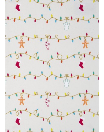 A IMC PAPEL DE REGALO EN BOBINA DE 100 MTS NAVIDAD EN CELULOSA SATINADA DISE?O FANTASIA LUCES BLANCO 84-302100-1