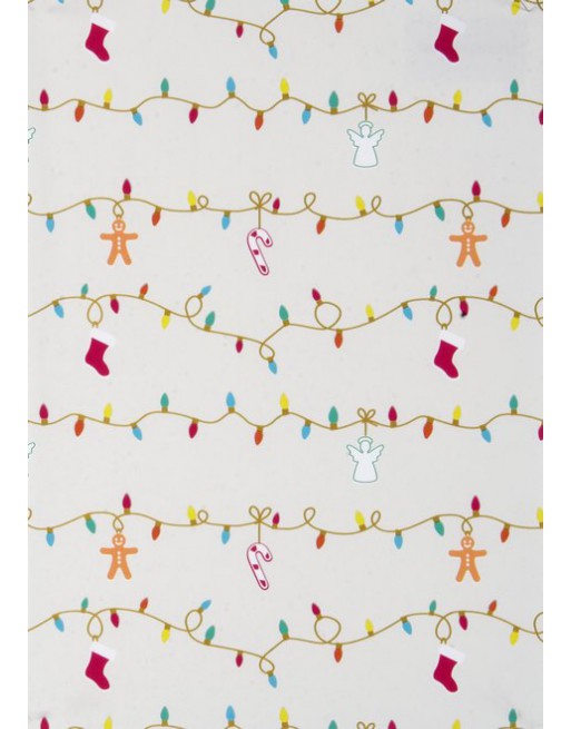 A IMC PAPEL DE REGALO EN BOBINA DE 100 MTS NAVIDAD EN CELULOSA SATINADA DISE?O FANTASIA LUCES BLANCO 84-302100-1