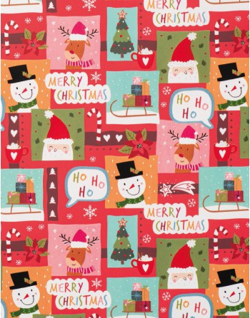 IMC PAPEL DE REGALO EN BOBINA DE 100 MTS NAVIDAD EN CELULOSA SATINADA DISE?O FANTASIA CHRISTMAS CLASICOS ROJO 84-302100-1