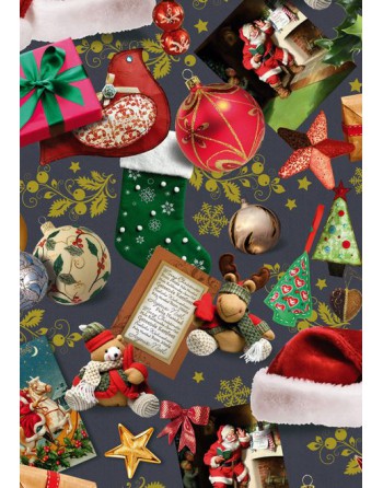 A IMC PAPEL DE REGALO EN BOBINA DE 100 MTS NAVIDAD EN CELULOSA SATINADA DISE?O FANTASIA CLASICO GRIS 84-302100-1