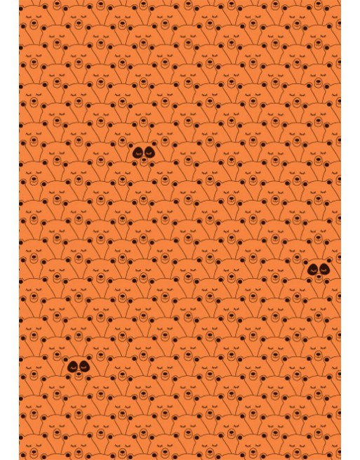 IMC PAPEL DE REGALO EN BOBINA DE 100 MTS BASIC INFANTIL EN CELULOSA DISE?O FANTASIA OSO NARANJA 84-339100-1