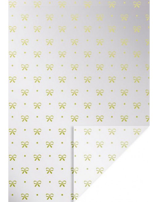 A IMC PAPEL DE REGALO EN BOBINA DE 50 MTS EN CELOFAN TRANSPARENTE CON DISE?O FANTASIA LAZOS ORO 84-5037050-1