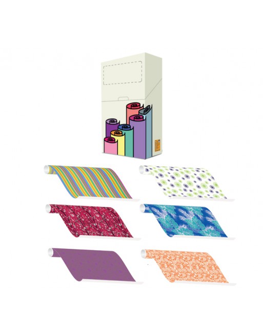 A IMC PAPEL DE REGALO EN CAJA DE 60 ROLLITOS DE 200 CM X 70 CM DE ANCHO EN CALIDAD CELULOSA LWC 60GR FANTASIA TODO EL A?O 84-322