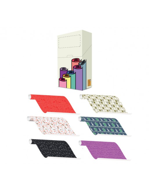 A IMC PAPEL DE REGALO EN CAJA DE 60 ROLLITOS DE 200 CM X 70 CM DE ANCHO EN CALIDAD CELULOSA LWC 60GR FANTASIA NAVIDAD 84-3227020
