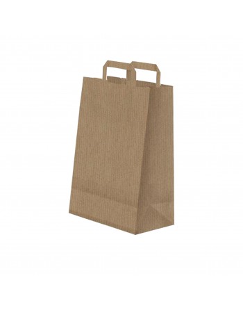 A IMC BOLSAS KRAFT CON ASA PLANA DE BASE ESTRECHA ESTANDAR MEDIDA 26 X 35 + 12 CAJA DE 250 84-2042635