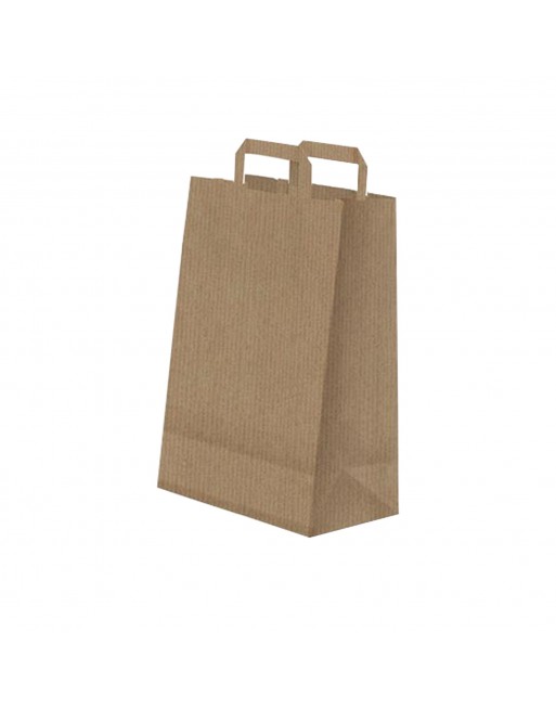 A IMC BOLSAS KRAFT CON ASA PLANA DE BASE ESTRECHA ESTANDAR MEDIDA 26 X 35 + 12 CAJA DE 250 84-2042635