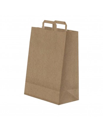 A IMC BOLSAS KRAFT CON ASA PLANA DE BASE ESTRECHA ESTANDAR MEDIDA 32 X 41 + 12 CAJA DE 250 84-2043241