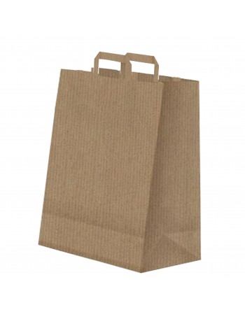 A IMC BOLSAS KRAFT CON ASA PLANA DE BASE ESTRECHA ESTANDAR MEDIDA 40 X 45 + 15 CAJA DE 250 84-2044045