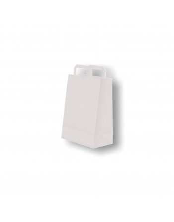 A IMC BOLSAS PAPEL BLANCA CON ASA PLANA DE BASE ESTRECHA ESTANDAR MEDIDA 18 X 23 + 10 CAJA DE 250 84-2031823