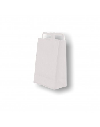 A IMC BOLSAS PAPEL BLANCA CON ASA PLANA DE BASE ESTRECHA ESTANDAR MEDIDA 20 X 28 + 11 CAJA DE 250 84-2032028