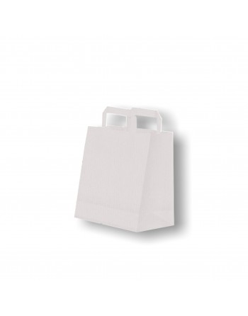 A IMC BOLSAS PAPEL BLANCA CON ASA PLANA DE BASE ESTRECHA ESTANDAR MEDIDA 24 X 23 +10 CAJA DE 250 84-2032423