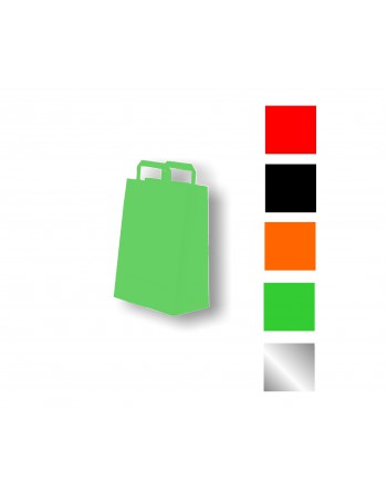 A IMC BOLSAS PAPEL COLOR CON ASA PLANA DE BASE ESTRECHA ESTANDAR MEDIDA 18 X 23 + 10 CAJA DE 250 84-2051823