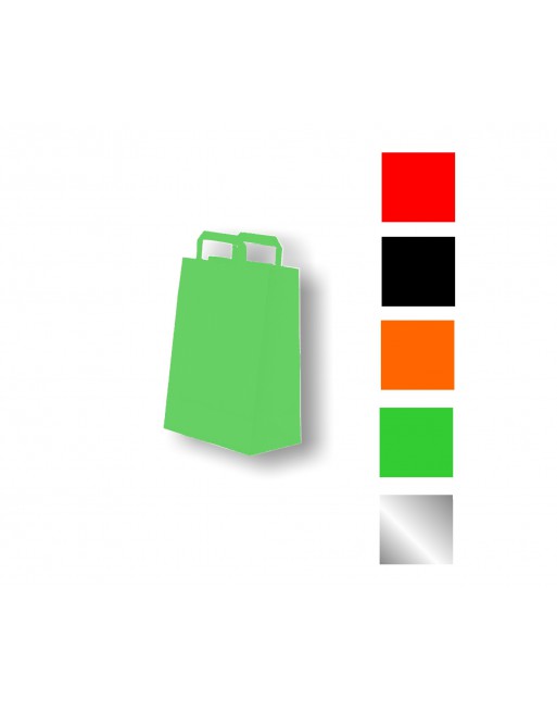 A IMC BOLSAS PAPEL COLOR CON ASA PLANA DE BASE ESTRECHA ESTANDAR MEDIDA 18 X 23 + 10 CAJA DE 250 84-2051823