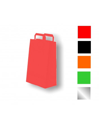 A IMC BOLSAS PAPEL COLOR CON ASA PLANA DE BASE ESTRECHA ESTANDAR MEDIDA 20 X 28 + 11 CAJA DE 250 84-2052028