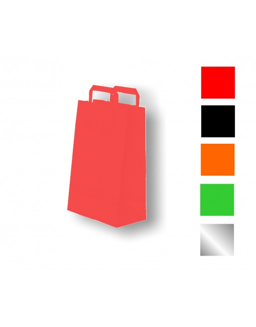 A IMC BOLSAS PAPEL COLOR CON ASA PLANA DE BASE ESTRECHA ESTANDAR MEDIDA 20 X 28 + 11 CAJA DE 250 84-2052028