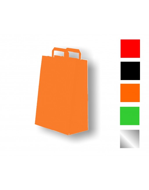 IMC BOLSAS PAPEL COLOR CON ASA PLANA DE BASE ESTRECHA ESTANDAR MEDIDA 26 X 35 + 12 CAJA DE 250 84-2052635