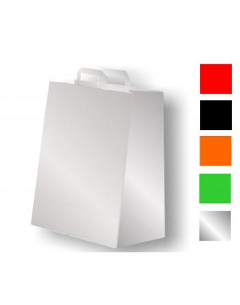 A IMC BOLSAS PAPEL COLOR CON ASA PLANA DE BASE ESTRECHA ESTANDAR MEDIDA 40 X 45 + 15 CAJA DE 250 84-2054045